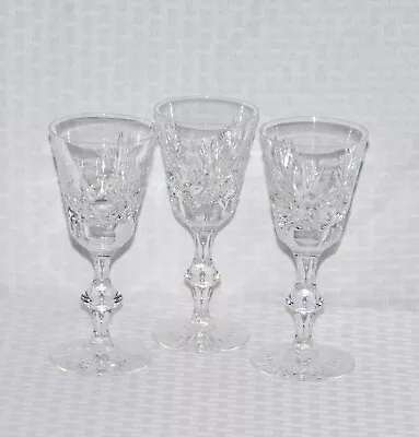 Buy Vintage Crystal Cut Glass Star Of Edinburgh Scotland Wine Glasses X-3 • 139.06£