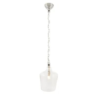 Buy Laura Ashley Ockley  Ceiling Light Polished Chrome Glass Light Bottle Pendant • 59.95£