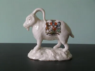 Buy A Carlton Crested China  Welsh Goat : Cardiff Crest: 4  Tall: Vg Condition • 7.75£