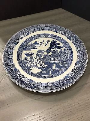Buy Vintage Blue Willow China Johnson Bros 10” Blue White Dinner Plate England • 12.48£