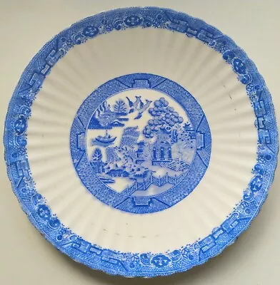 Buy Vintage Original Willow Pattern Blue White China 9.5  Dinner Plate Unusual Desig • 29.95£