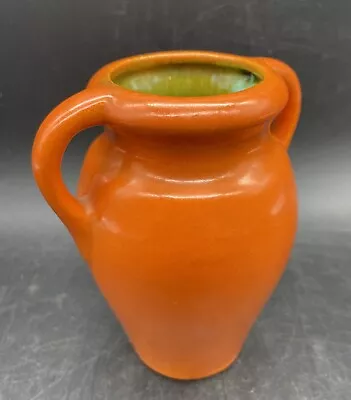 Buy Stangl Mini Vase # 2021 Tangerine Orange & Interior Green Glaze 1935-40 • 30.32£