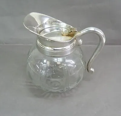 Buy Vintage Cut Glass Decanter With Silver Plate Lid & Handle - Thames Hospice • 13.50£