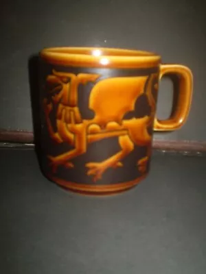 Buy Retro Hornsea Pottery Mug Green Welsh Dragon Vintage Mug John Clappison • 14.99£