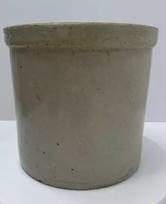 Buy Antique Kansas Stoneware Tan Crock Unmarked 5.75” X 6.25  - GUC • 24.76£
