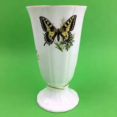 Buy Royal Worcester Vase England 1982 Butterflies Fine Bone China Display White 15cm • 11.97£