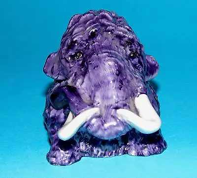 Buy KEVIN FRANCIS Pottery Ornament ' Woolly Mammoth ' Face Pot (6746) • 14.99£