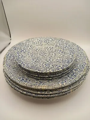 Buy Kensington Chintz Wedgwood Blue Floral Set Of 8 Dinner Set • 19.99£