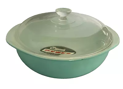 Buy Vintage Pyrex 024  2 Qt Covered Bowl Casserole Turquoise New W/ Tag • 90.13£