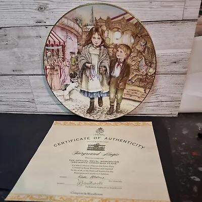 Buy Royal Worcester Compton & Woodhouse FAIRGROUND MAGIC NSPCC Xmas Plate 1989 BOXED • 2.99£