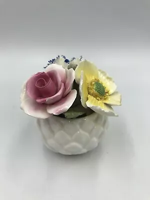 Buy Radnor Staffordshire England Bone China Miniature Flower Basket 7.5cm Hand Made • 12.50£