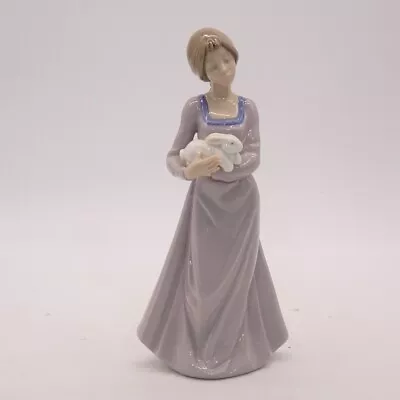 Buy Lladro Nao Figure Girl Holding Rabbit Ornament • 9.37£