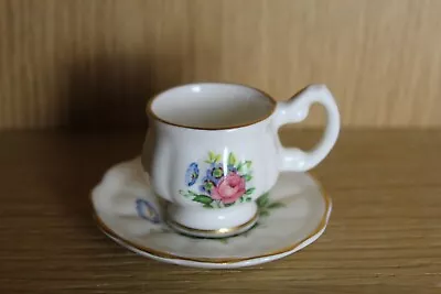 Buy Fenton China Miniature Floral Pattern Cup And Saucer • 3.99£