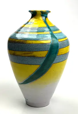 Buy Vase Ceramic Studio Ceramic Italy Signature Height 20 Cm • 39.05£