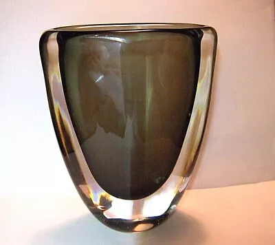 Buy 6  Vintage 1950s Orrefors Nils Landberg Smoke Sommerso Glass Dusk Vase 3538/4 • 66.31£