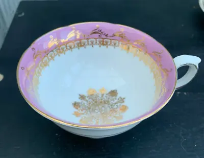 Buy Vintage Royal Grafton Pink Lilac & Gold Bone China Cup • 5£