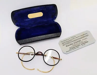 Buy Vintage 1930-40's Gold Fill 10-10 , Spectacles & Case, Kirkcaldy Scotland. • 75.98£