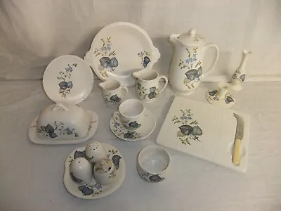 Buy C4 Pottery SylvaC Ware & Axe Vale Devon - Vintage Blue Floral Tableware - 7E7A • 12.94£