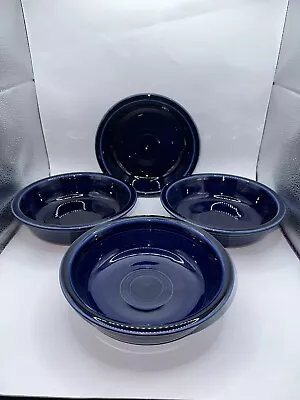 Buy Fiesta Ware Set Of  4 Cobalt Blue Bowls 7” Retired Color • 56.59£