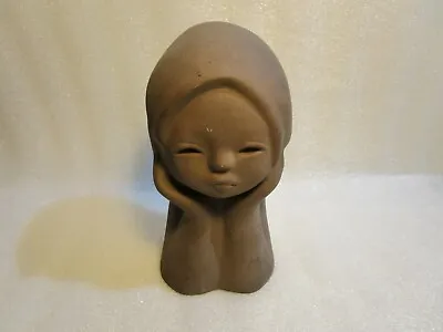 Buy   Vintage Tekt Art Pottery USSR  Small Bust  Girls Resting Her Head .. Rare  • 58.97£