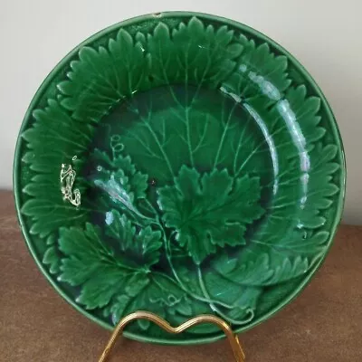Buy Antique Victorian Majolica, Vine Leaf - Shaped Serving Or Decorative Plate 22cm • 12.95£