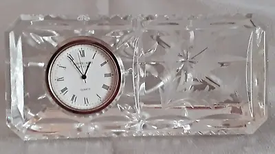 Buy Edinburgh Crystal Quartz Clock Roman Numerals Thistle Motif - 4.7  L  • 12£