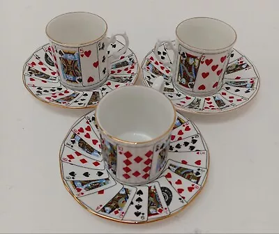 Buy Staffordshire Elizabethan  Cut For Coffee  Cups & Saucers Fine Bone China Used • 9.99£