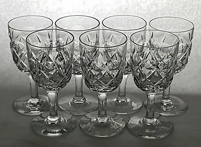 Buy 7 X Vintage Webb Corbett  Arundel  Pattern Sherry / Liquer Glasses Circa 1930-47 • 34.95£