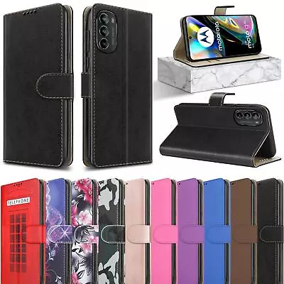 Buy For Motorola Moto G62 5G Case, Slim Leather Wallet Book Flip Stand Phone Cover • 5.45£
