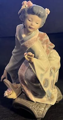 Buy Lladro 1984 Yuki #1448 Japanese Geisha Porcelain 7.75  Figurine Vintage W/DAMAGE • 75.89£