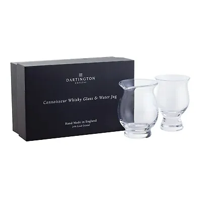 Buy Dartington Crystal - Connoisseur Whisky Glass & Water Jug Gift Set In Box *EL152 • 49.99£