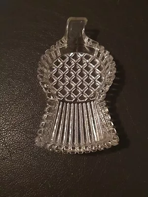 Buy Vintage Scottish Thistle Shaped Clear Pressed Glass Pin Dish Butter Pat • 5£