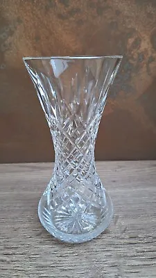 Buy High Quality Crystal Vase Clear Cut Just Over 20 Cms - Unmarked • 10£