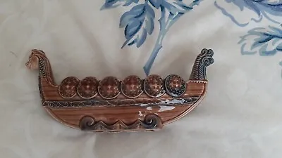 Buy Vintage Wade Porcelain Viking Long Boat 1960s Trinket Dish Posy Bowl MINT • 13.99£