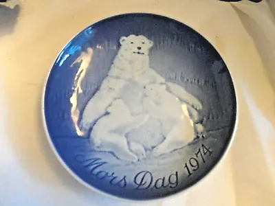 Buy Bing & Grondahl Blue & White Mother's Day Plate 1974  6 In. Mint Wall Hanging • 14.22£