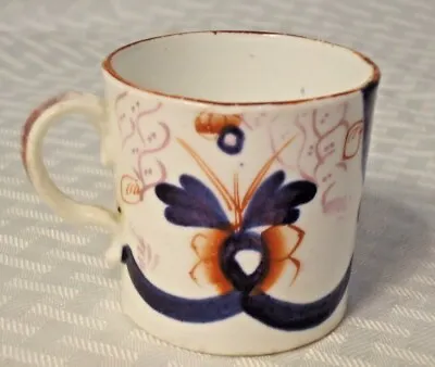 Buy Colorful Antique Staffordshire Porcelain Gaudy Welsh Tiny Childs Mug 2  C. 1860 • 28.30£
