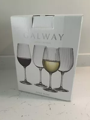 Buy Galway Ribbed Wine Glasses (new) • 4£