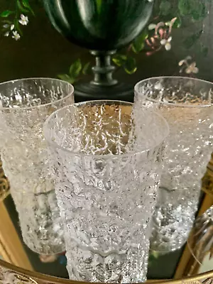 Buy 3 Whitefriars Glacier Whiskey Tumbler Glasses Approx 3  High Geoffrey Baxter • 29.99£