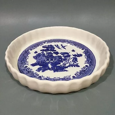 Buy Churchill China Blue & White Willow Pattern Flan Dish • 9.95£