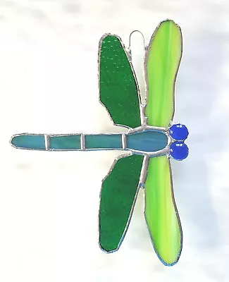 Buy Green Blue Dragonfly Stained Glass Suncatcher Window Hanging  Gift • 29.95£