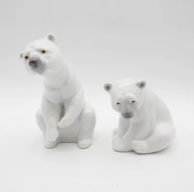 Buy Lladro Daisa Polar Bears X2 Pair Of Animals White Glossy Ornament • 12.15£