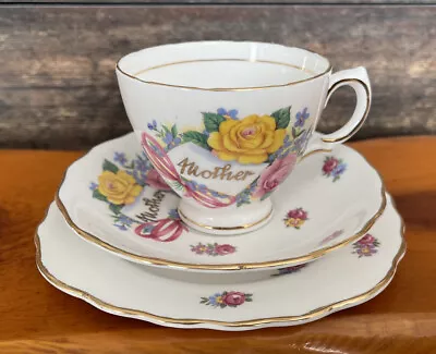 Buy Royal Vale Bone China Floral Tea Cup Saucer Side Plate Mother Great Condition • 12.95£