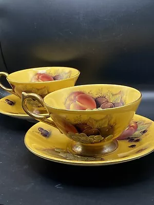 Buy Ansley Orchard Gold Cups And Saucers • 110£
