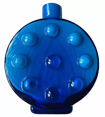 Buy Rare Mid Century German 1970s Karl Friedrich Blue Cased Glass Op Art Bubble Vase • 174.99£
