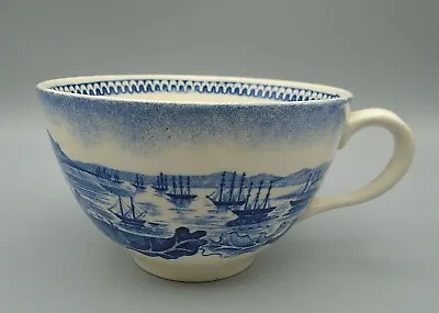 Buy Vintage Johnson Brothers Blue & White Ships At Sea China Tea Cup  England • 9.45£