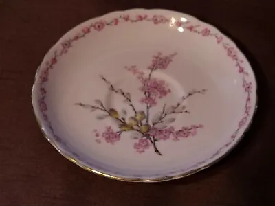 Buy Vintage Pink Tuscan Bone China April Beauty Pattern Saucer • 10.85£
