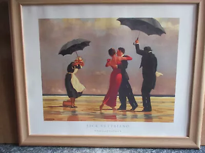 Buy Vettriano Singing Butler Framed Print Large Light Wood Frame Wall Art 40x50 Used • 4.95£