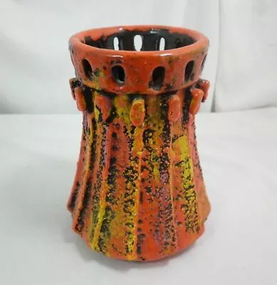 Buy Raymor Alvino Bagni Brutalist Modern Vase Multicolor Orange Vintage Italy 22D013 • 312.80£