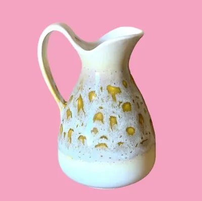 Buy VINTAGE 70s Studio Pottery Large Cream Yellow Jug Lava Vase - Kingston Pottery • 9£