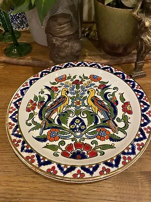 Buy Ceramica Olympia 24k Gold Plates Rhodes Parrots Flowers. Vintage Plate, Birds • 17.50£
